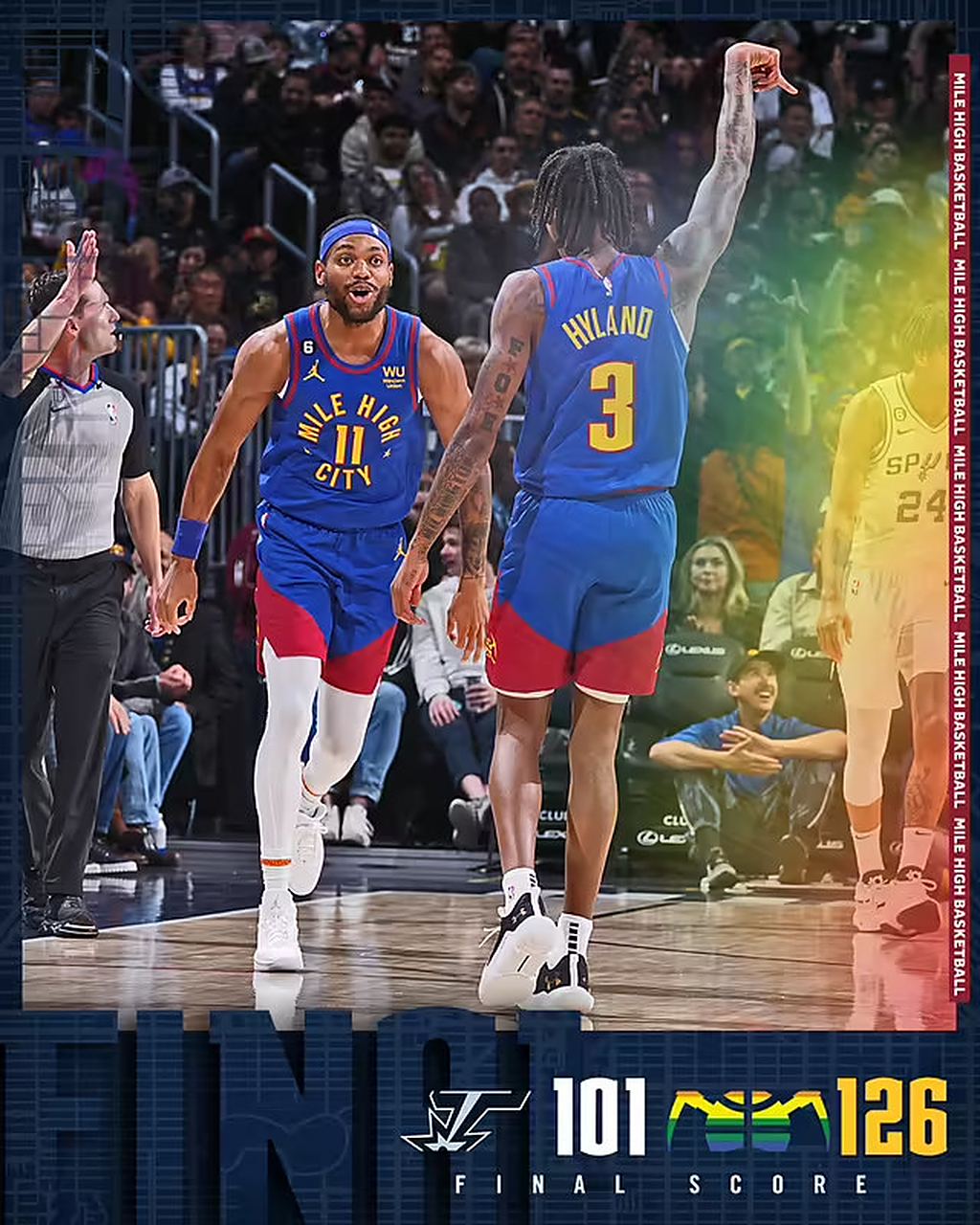 马刺客场逆转掘金,拉塞尔32分高效果! 马刺客场逆转掘金,拉塞尔32分高效果!